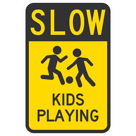 Lyle Kids Playing, 12x18, Engineer Grade, Yellow G-3332-EG_12x18