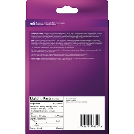 Signify Warm Glow Ultra Definition 65W Equivalent Soft White BR40 Medium Dimmable LED Floodlight Light Bulb 576512