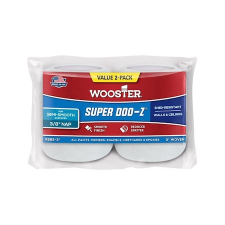Wooster DLX TRIM ROLLER 3 IN.REFILL, 2PK R282-3