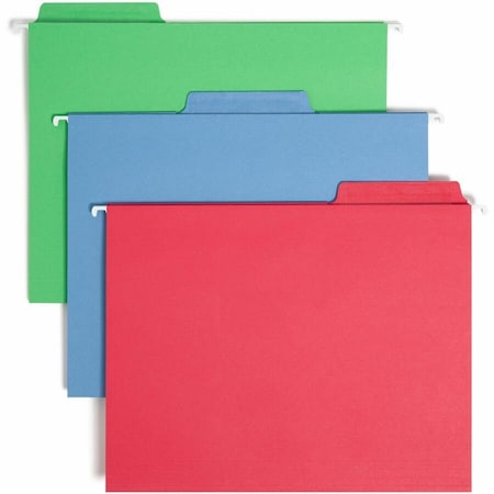 Smead Erasable FasTab Hanging Folders, 1/3-Cut, Letter, 11 Point St, Assorted, 18/Box 64031