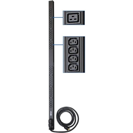 Eaton Tripp Lite Series 5.5kW Single-Phase 208/230V Basic PDU, 38 Outlets 32 C13 and 6 C19, NEMA PDUV30HV