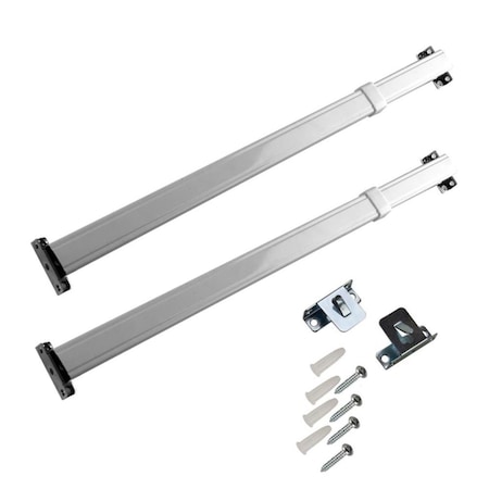 Central Design Flat Sash Rod with 11 to 20 in. Extension, White, 2PK KSH-1120