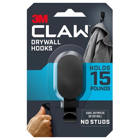 3M Drywall Hooks - Steel - Black 15# 3DH15BLK-1ES