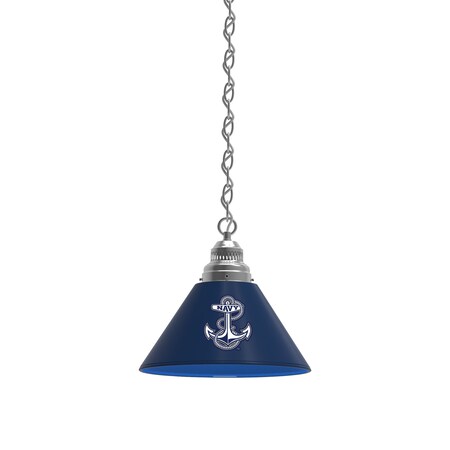Holland Bar Stool Co US Naval Academy NAVY Pendant Light, Chrome Fixture BL1CHUSNavA