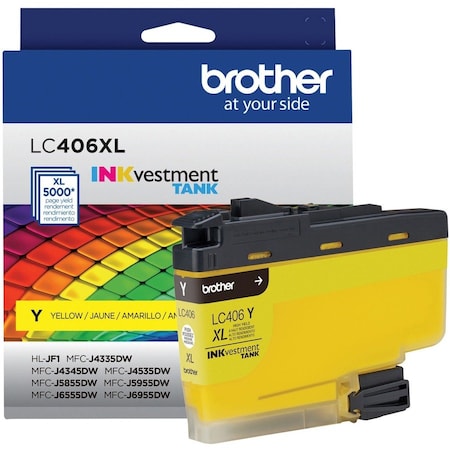 Brother High Yield Yellow Ink Cartridge LC406XLYS