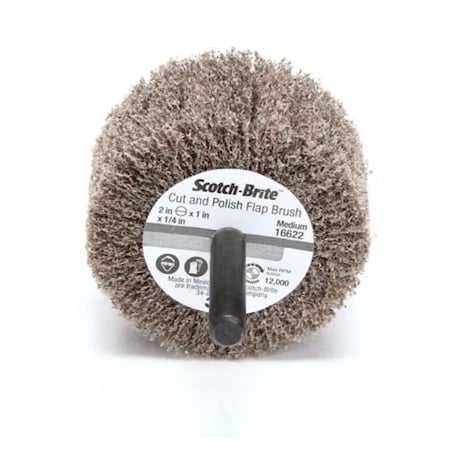 3M Scotch-Brite Cut & Polish Flap Brush, 2"X1"X1/4" A Med, 25PK 61500297637