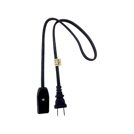 Upgrade 18 by 2 HPN 125V 2 ft. Appliance Cord, Black UP3325740