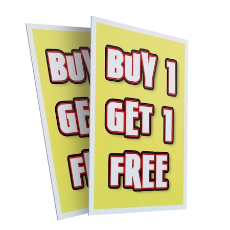 Signmission Buy Get Free, Plastic Signs Only 24 Inch x 36 Inch, Corrugated Plastic, 2PK CSB-2436-2PACK-Buy 1 Get 1 Free