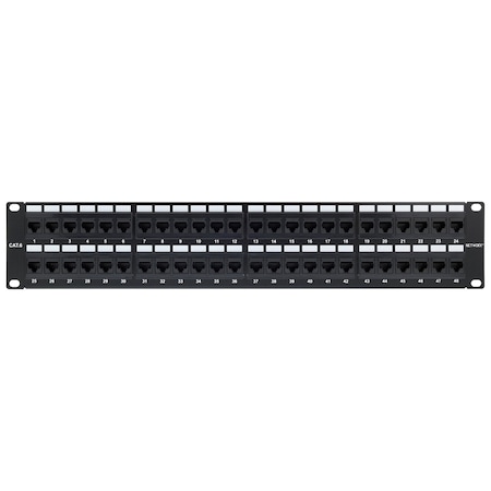 Networx 48 Port Cat 6 Rack Mount Patch Panel - 2U, TAA Compliant, RoHS Compliant NP-C648ST