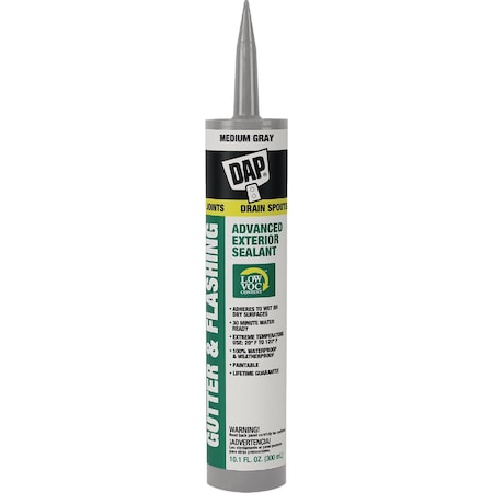 Dap 10.1 Oz. Gray Advanced VOC-Compliant Exterior Gutter & Flashing Sealant 7079801835