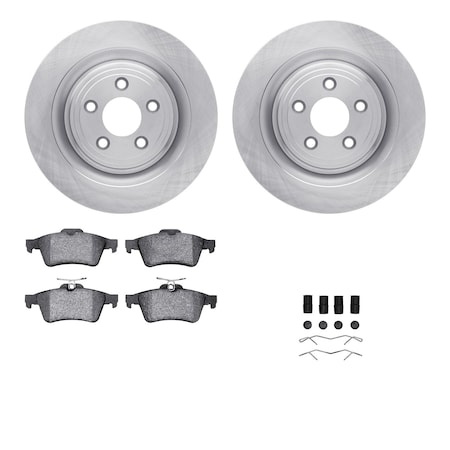 Dynamic Friction Co DFC Brake Rotor with 5000 Brake Pads and Hardware Kit 6512-20085