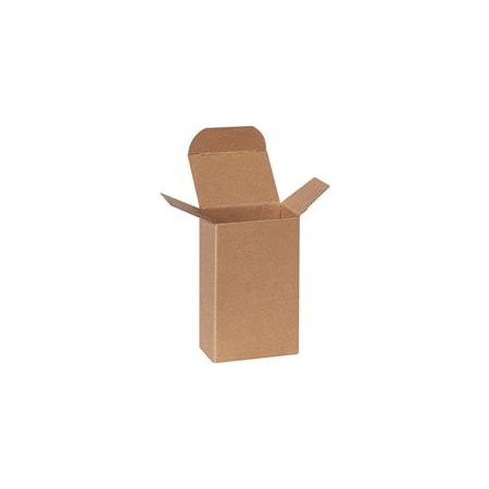 Bubblefast 500-2 1/2 x 1 3/4 x 4'' Kraft Reverse Tuck Folding Cartons, 500PK BFRTD2