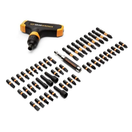 Gearwrench Micro Bits Set Ratcheting T-Handle, 51 PC 83535