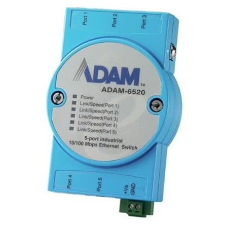 Advantech 5-port 10/100 Mbps Industrial Ethernet Switch ADAM-6520-BE