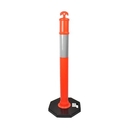 Interstate Safety 45 Inch HDPE Delineator Post with 13lbs Base - Orange 50145