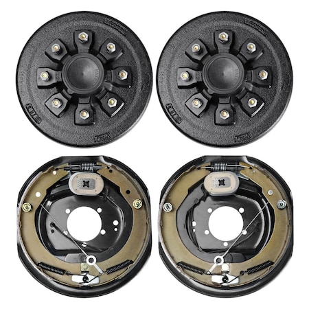 Vevor Electric Trailer Brake 12" x 2" and 8 on 6.5" Hub Drum Kit for 7000 lbs Axle BF12-Z02AB*2