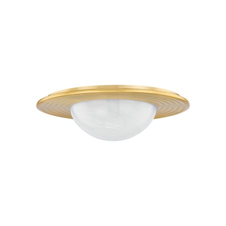 Hudson Valley Lighting Geraldton 1 Light Flush Mount 15.75 In. Aged Brass 7116-AGB