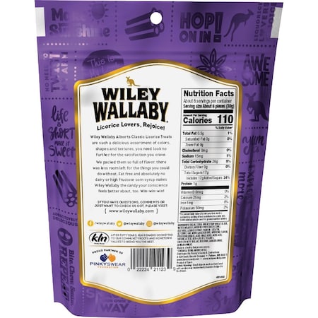 Wiley Wallaby Assorted Licorice Flavors 8 Oz. Candy 117742