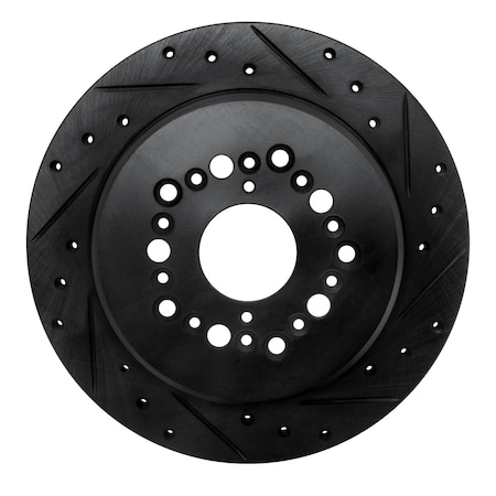 Dynamic Friction Co DFC Brake Rotor - Drilled and Slotted - Black 633-75006R