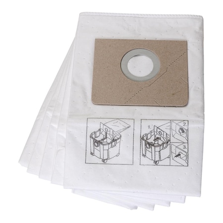 Fein 8.7 x 2.4 in. Dry Filter Bags, White - 5 Piece 2406247