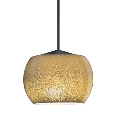 Besa Lighting Besa Keno Pendant, Gold Sand, Black Finish, 1x 3W LED 1XT-KENOGD-LED-BK