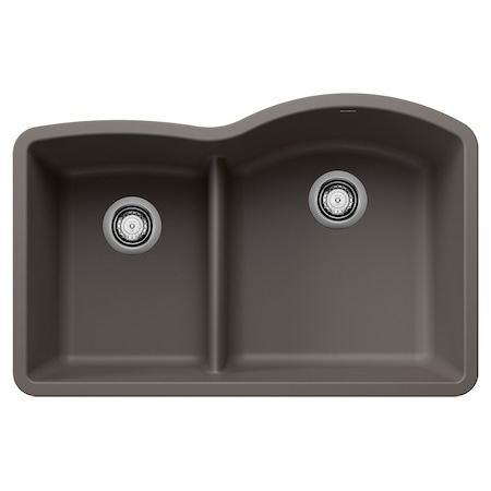 Blanco Diamond 1-3/4 Low Divide Reverse, Volcano Grey 443103