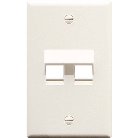 Icc Faceplate - 2 x Total Number of Socket(s) - 1-gang - White - ABS Plastic - 1 IC107DA2WH