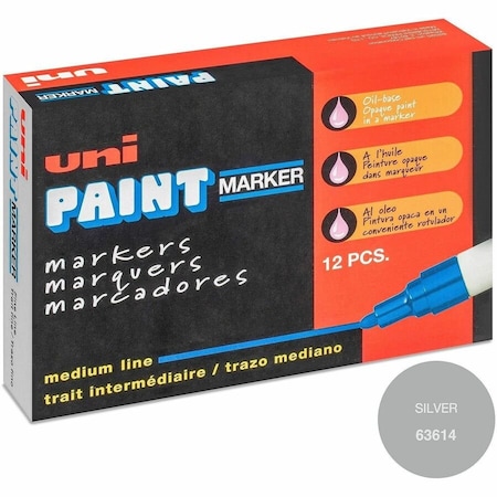 Uni-Ball UniPaint PX20 OilBased Medium Point Marker, Gray UBC63614