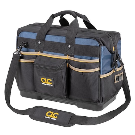 Clc TOOL WORKS Molded-Base Contractor's Closed Top Tool Bag, 19 in W, 9 in D, 16 in H PB1553