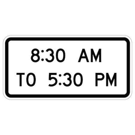 Sign Solutions Usa Traffic Sign, 48 in Width, Aluminum Sign, Horizontal Rectangle DUS10HWT4824S4-1P