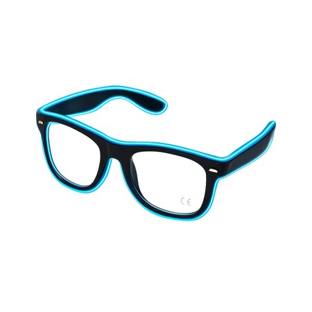 Elegani Blue LED Glow Glasses - Light Up Party Eyewear for Festivals, Birthdays & Night Events PH-GLW-GLS-BLU