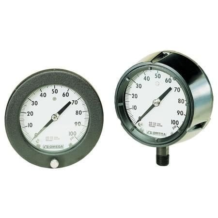 Omega PRESSURE GAUGE, 100PSI &230H2O PGH-45L-100/230