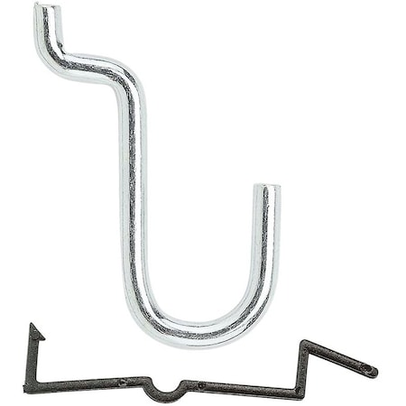 National Hardware Peg Hook, 1/2 in, 1/8, 1/4 in Opening, Steel, Zinc N180-023