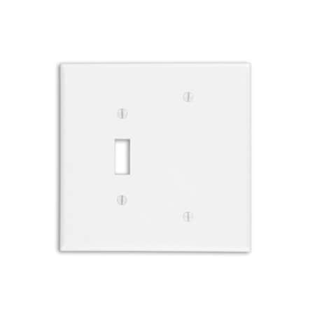 Leviton Combination Wallplate, Oversized, Gang 2, White 88106