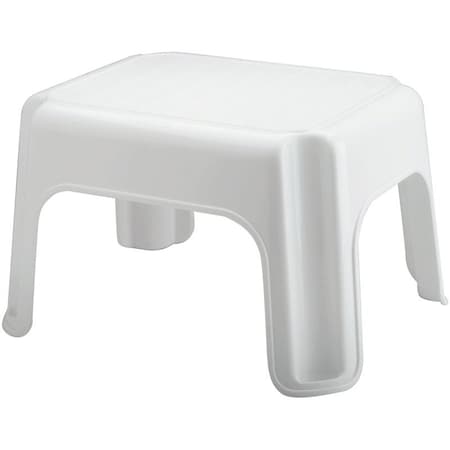 Rubbermaid Utility Step Stool, 9-1/4 in H, White FG420087WHT
