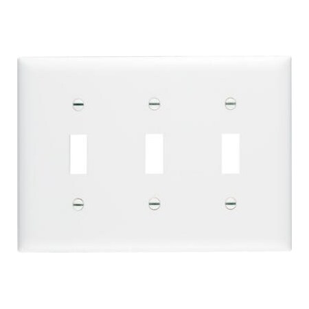 Pass & Seymour Wht 3G 3Tog Nyl Plate TP3WCC12