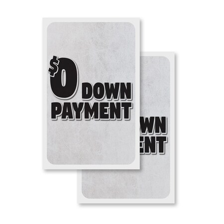 Signmission $0 Down Payment, Vinyl Decals Only 24 Inch x 36 Inch, Vinyl Decal, 2PK DSB-2436-2PACK-30332