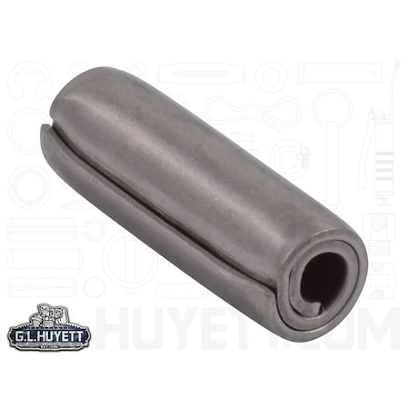 Huyett Coiled Spring Pin, Heavy Duty, Nickel Plated 302/304 Stainless Steel, 0.250 in Dia x 0.750 in Length SPC3P-250-0750H