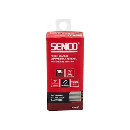 Senco Finish Staples 1/4" W X 3/4" L Galvanized 18 Ga. Galvanized L11BABR