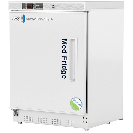 American Biotech Supply Refrigerator, White, 4.6 cu ft, 120 V PH-ABT-NSF-UCBI-0404-LH
