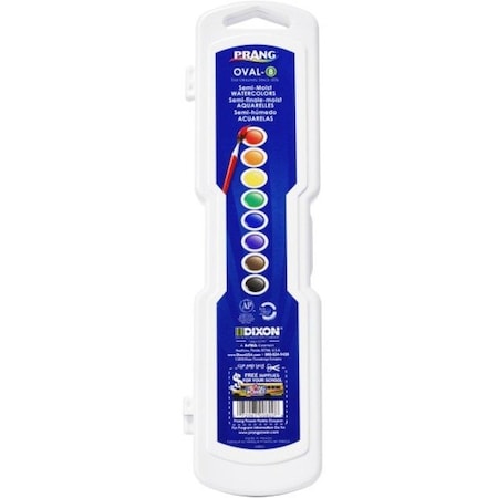Prang Semi-Moist Washable Watercolor Set, 8 Colors, PK3 00800