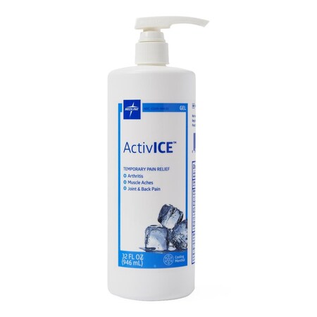 Medline ActivICE Topical Pain Reliever, 32 oz. Gel Pump Bottle MDSAICE32H