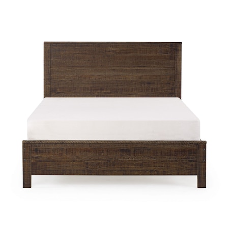 Homeroots Espresso Solid Wood Twin Bed Frame 490286