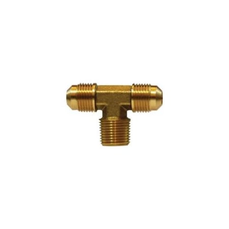 First Fitting & Fastener 5/8 X 3/4 MPT MALE BRANCH TEE BRASS SAE 45 DEG FLARE 10219MID