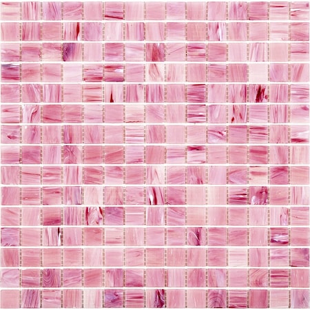 Apollo Tile Celestial 12 in. x 12 in. Glossy Light Red Glass Mosaic Wall and Floor Tile 20 sq. ft./case, 20PK APLST88RD211A