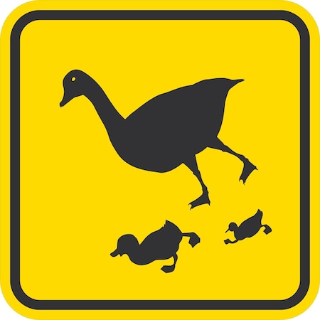 Lyle Geese Crossing Symbol, 12x12, Engineer Grade, Yellow G-2013-EG_12x12