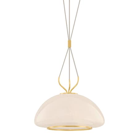 Hudson Valley Lighting Baudette 1 Light Pendant in Aged Brass Finish 5717-AGB