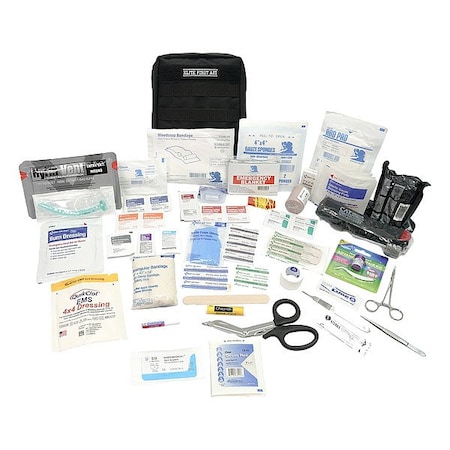 Elite First Aid First Aid Kit, Nylon Bag, 99 Components, 2 People Served FA185B-PRO-GR