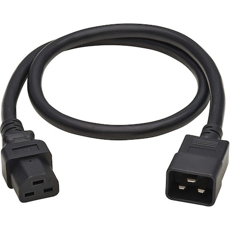 Eaton Tripp Lite Series Power Cord, C20 to C21 - Heavy-Duty, 20A, 250V, 12 AWG, 3 ft. 0.91 m, Black P035-003