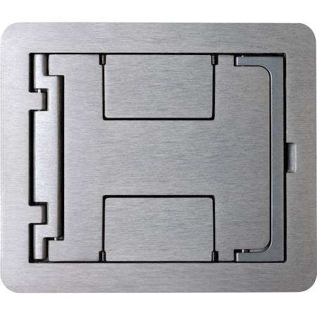 Wiremold Blank Cover Assembly, Gray, Nickel FPBTCNK